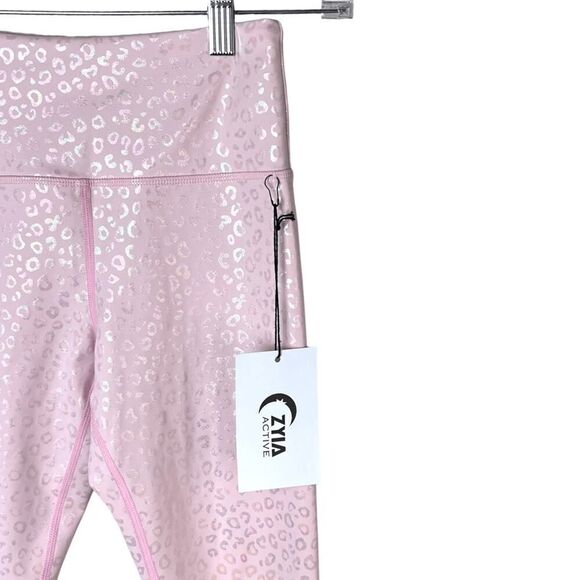 NWT Zyia Pink Leopard Unicorn Light n Tight Hi-Rise 7/8 24" Sz 2 - Picture 5 of 7
